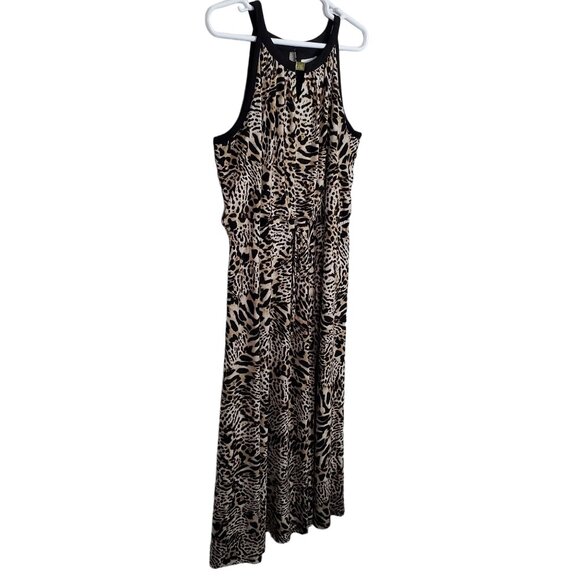 Calvin Klein Dresses & Skirts - Calvin Klein Womens Size 1X Dress Animal Print Maxi Keyhole Flowing Drawstring